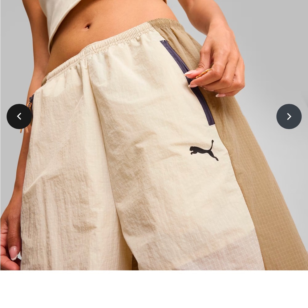 Puma Beige and Cream Track Pants, ladies XS